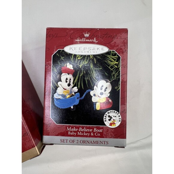 Lot Of 2 Vtg Hallmark‎ 1998-20000 Keepsake Ornament DISNEY MICKEY & Minnie Mouse - Picture 2 of 5